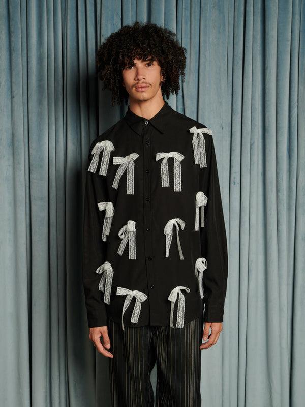 sister jane Gibson Lace Bow Shirt