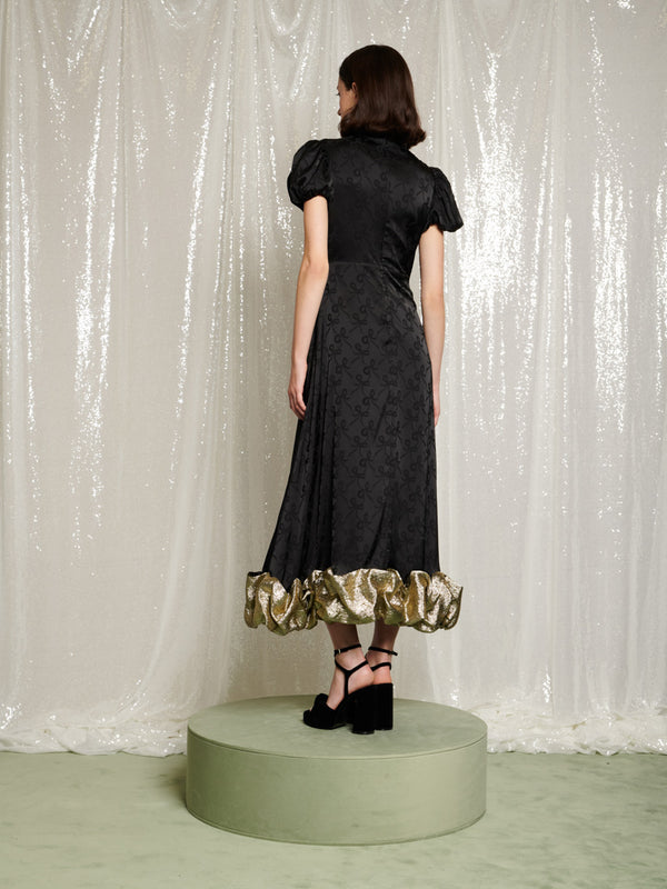 Sister Jane Gilded Ruffle Midi Dress