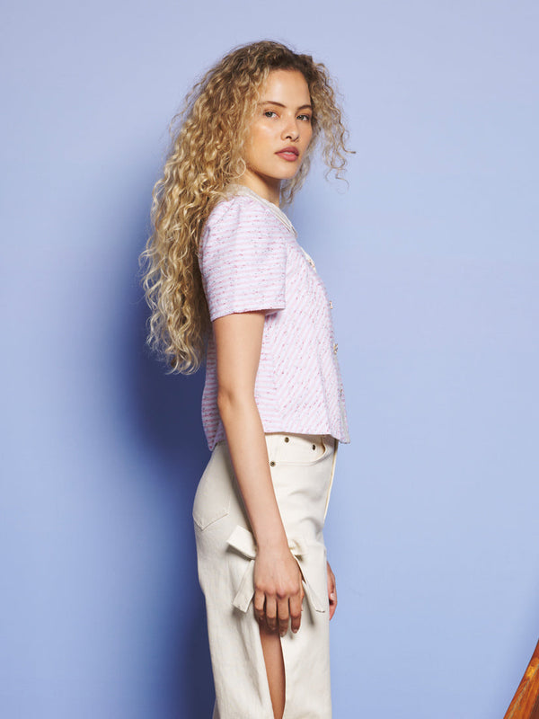 Sister Jane Glisten Tweed Top