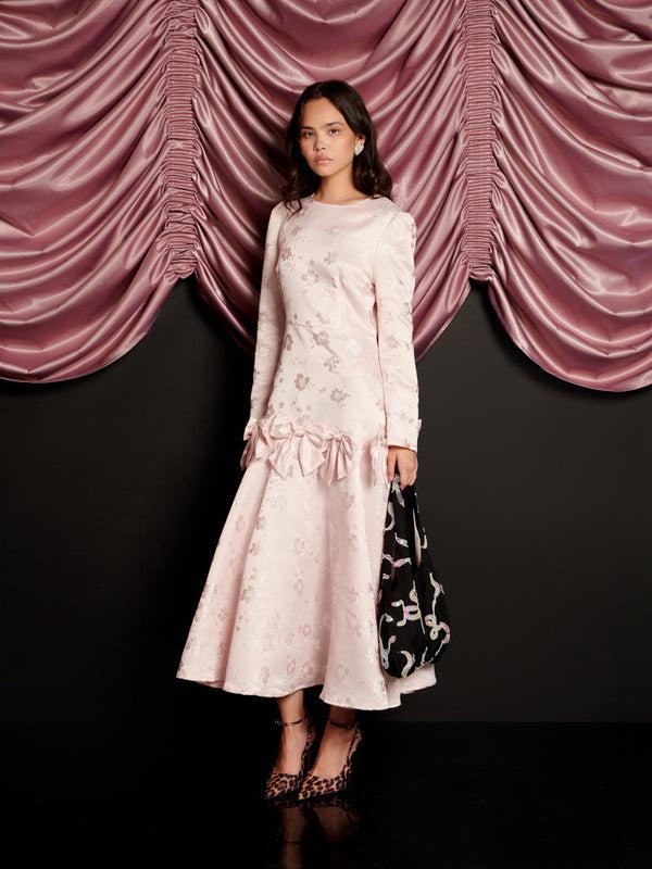 Sister Jane Gloss Jacquard Midi Dress