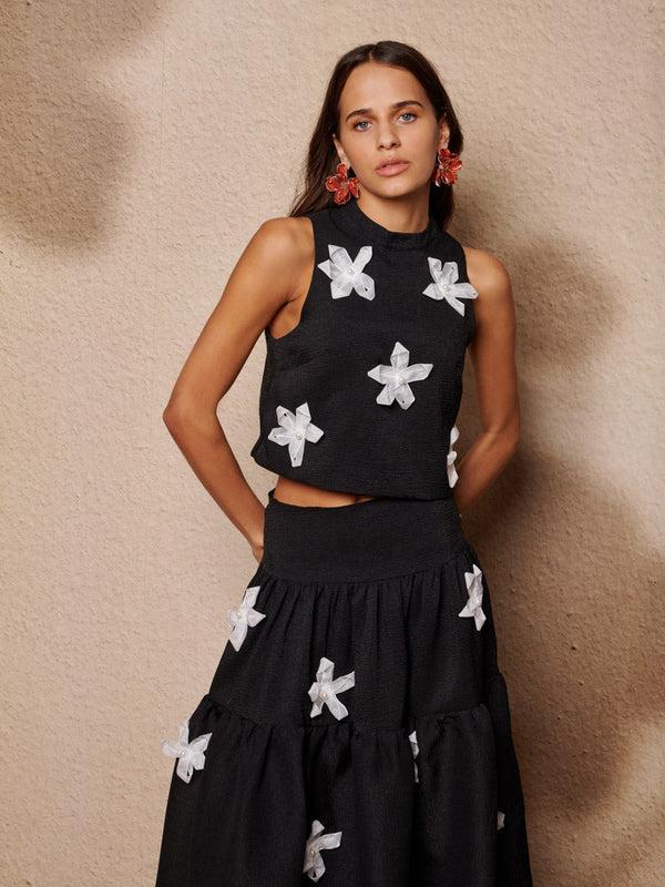 sister jane Glow Flora Cropped Top