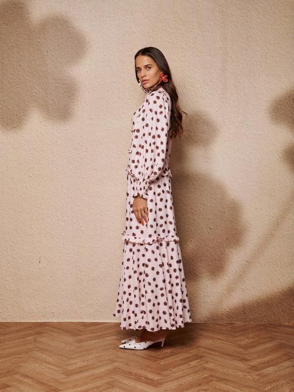 Sister Jane Illume Spot Shirring Maxi Dress