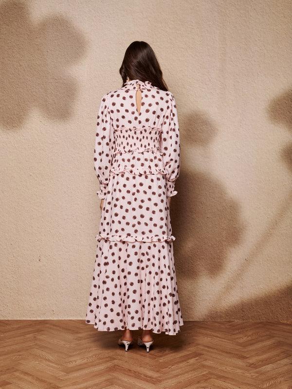 Sister Jane Illume Spot Shirring Maxi Dress