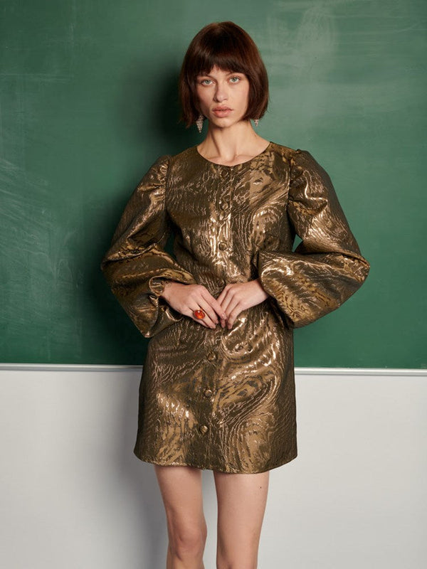 sister jane Jouri Metallic Mini Dress