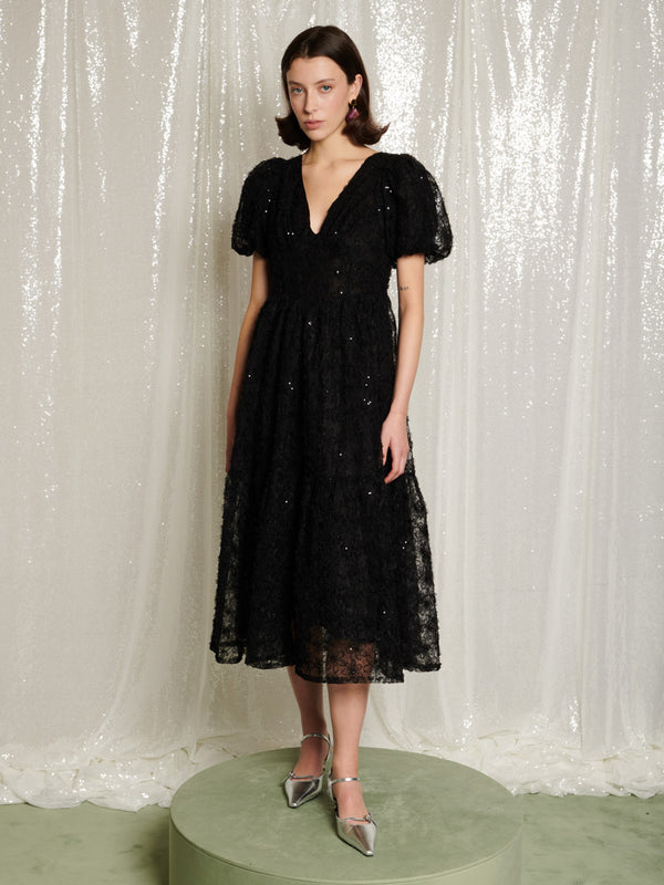 sister jane Laced Night Midi Dress