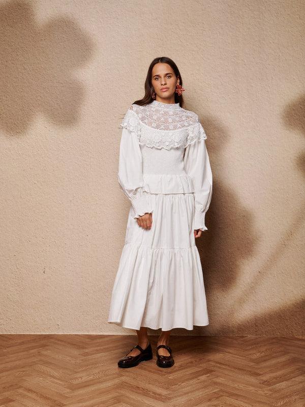 Sister Jane Light Language Shirring Maxi Dress