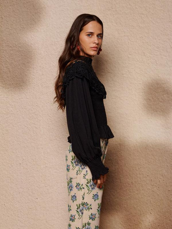 Sister Jane Light Language Shirring Top