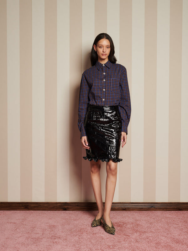 Sister Jane Lunette PU Midi Skirt