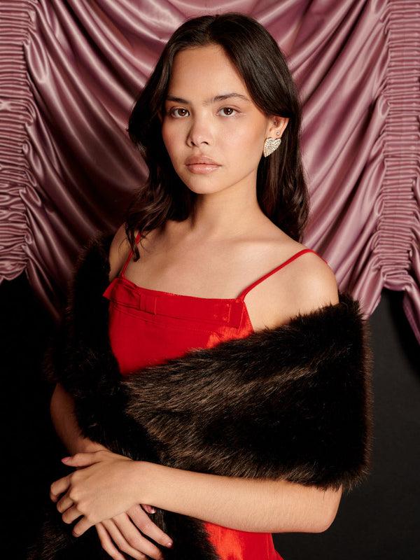 Sister Jane Malone Faux Fur Shawl