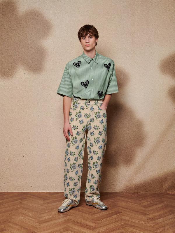 Sister Jane Maris Heart Embellished Boxy Shirt