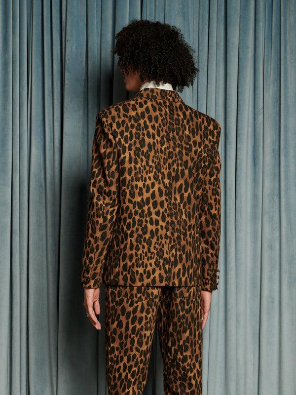 Sister Jane Matteo Leopard Double Breasted Blazer