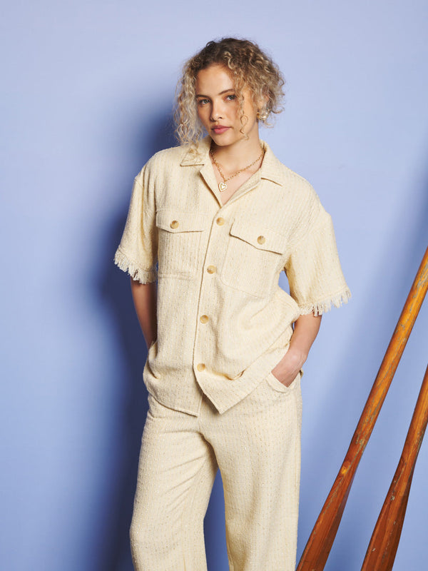 Sister Jane Mountain Tweed Revere Collar Shirt