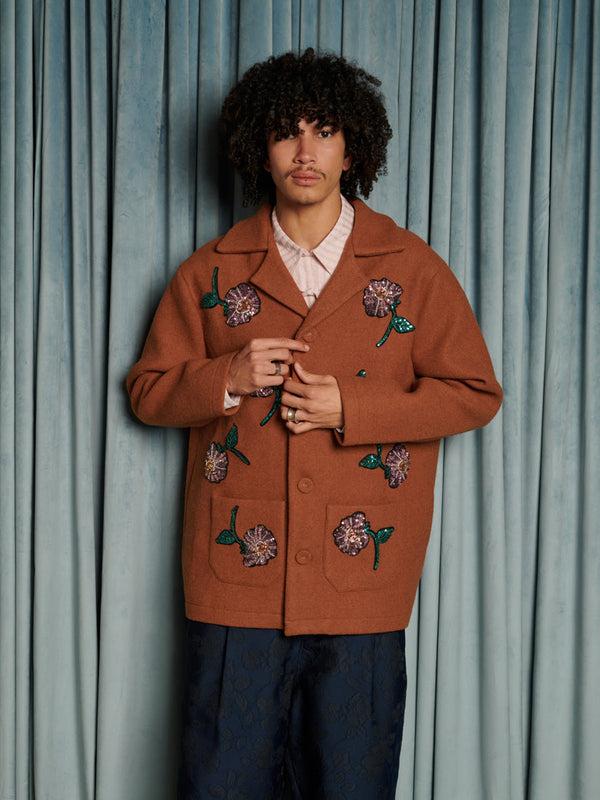 sister jane Odette Flower Embellished Jacket