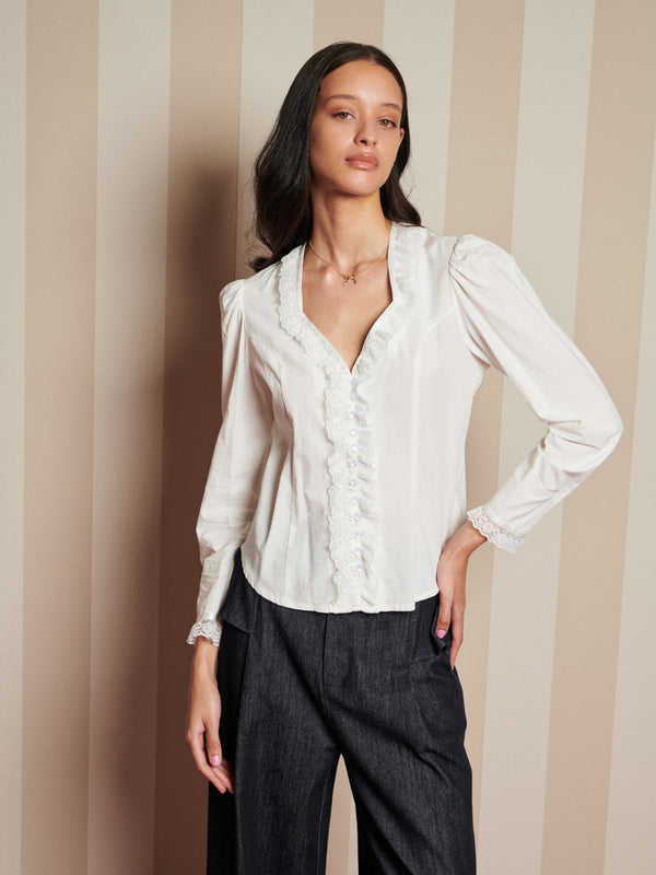 sister jane Powdered Ruffle Blouse