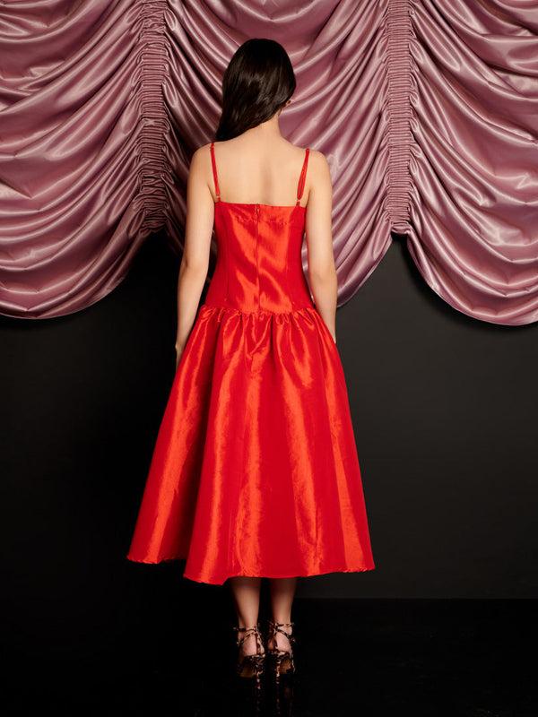 Sister Jane Quartet Taffeta Midi Dress