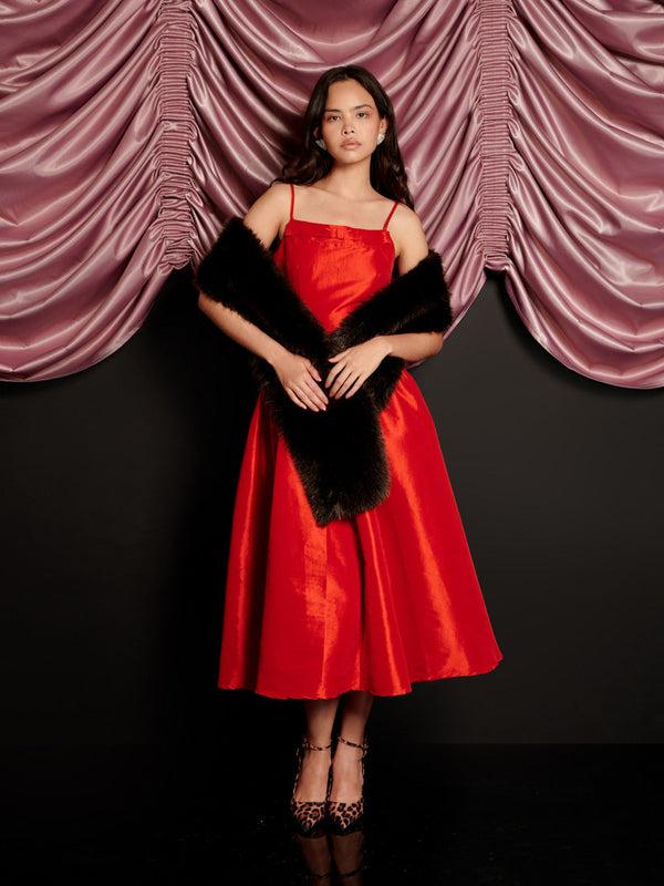 Sister Jane Quartet Taffeta Midi Dress