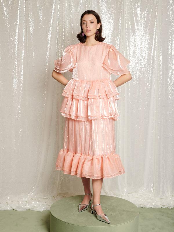 sister jane Reverie Ruffle Midi Dress