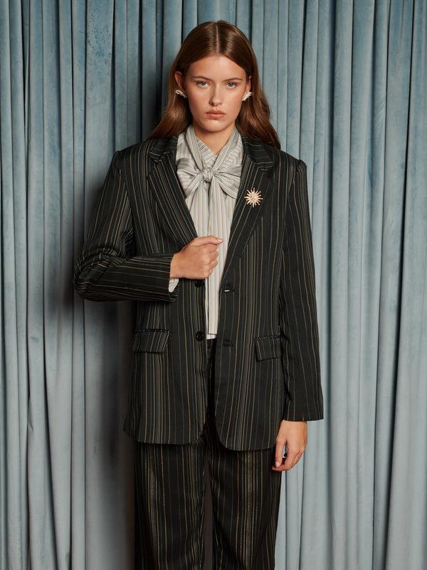 Sister Jane Richie Stripe Single Breasted Blazer