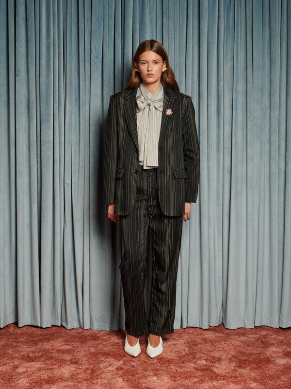 Sister Jane Richie Stripe Single Breasted Blazer