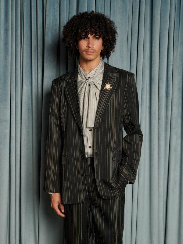 sister jane Richie Stripe Single Breasted Blazer