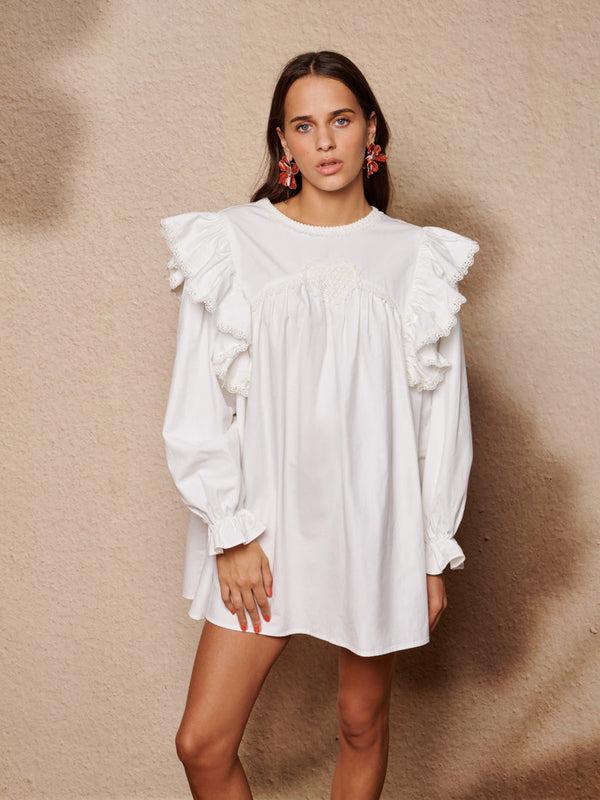 sister jane Sol Seeker Ruffle Mini Dress