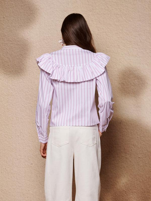 Sister Jane Solene Stripe Ruffle Blouse