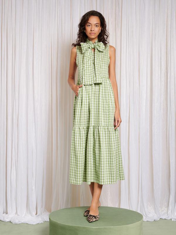 sister jane Stables Gingham Bow Dress