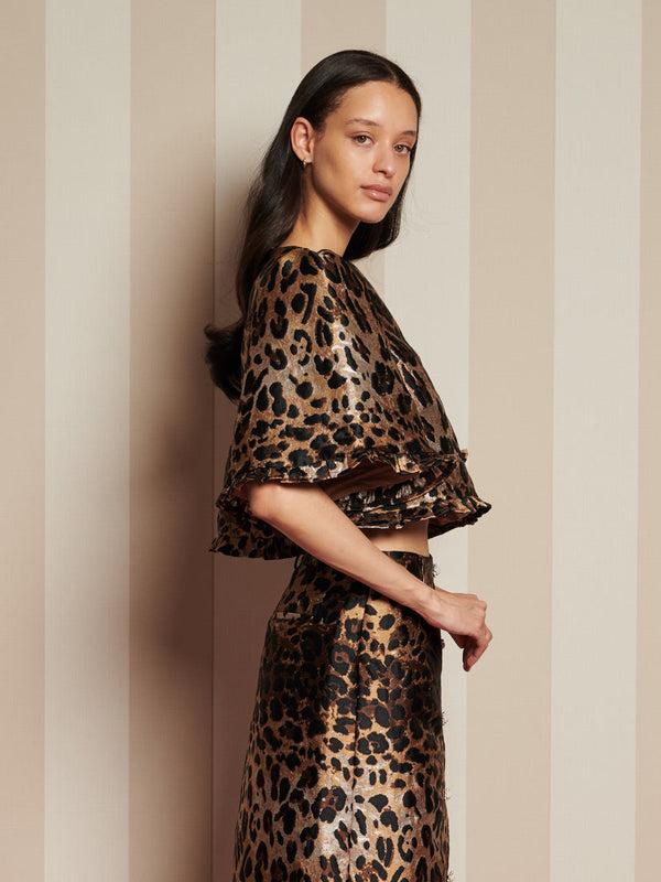 Sister Jane Suite Leopard Jacquard Top