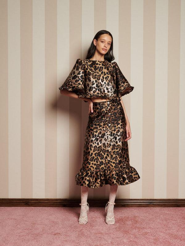 Sister Jane Suite Leopard Jacquard Top