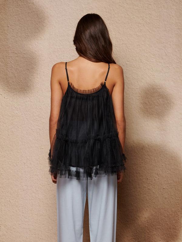 Sister Jane Sway Tulle Ruffle Top