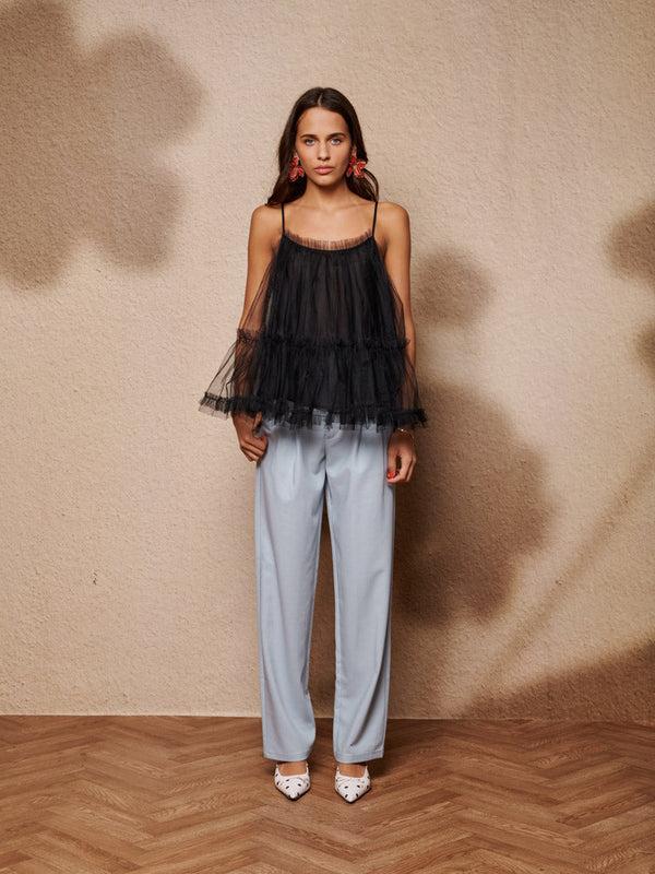 Sister Jane Sway Tulle Ruffle Top