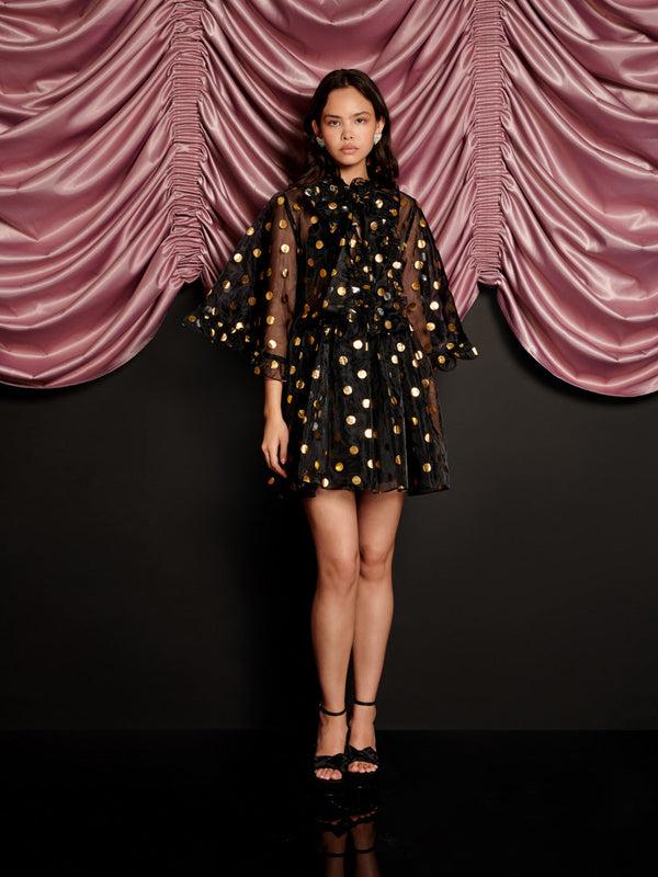 Sister Jane Swing Spot Organza Mini Dress