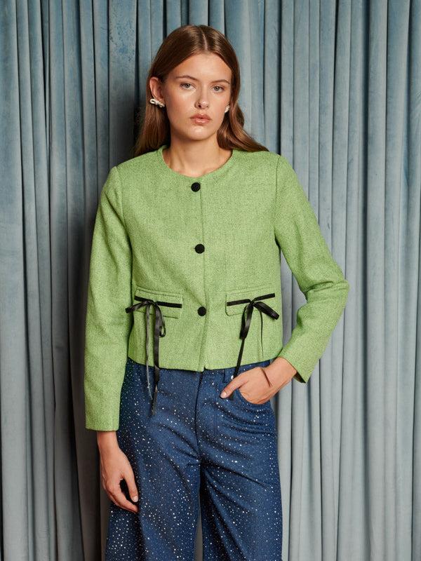 sister jane Theatre Tweed Bow Jacket