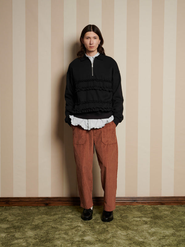 Sister Jane Tommie Ruffle Half Zip Sweat