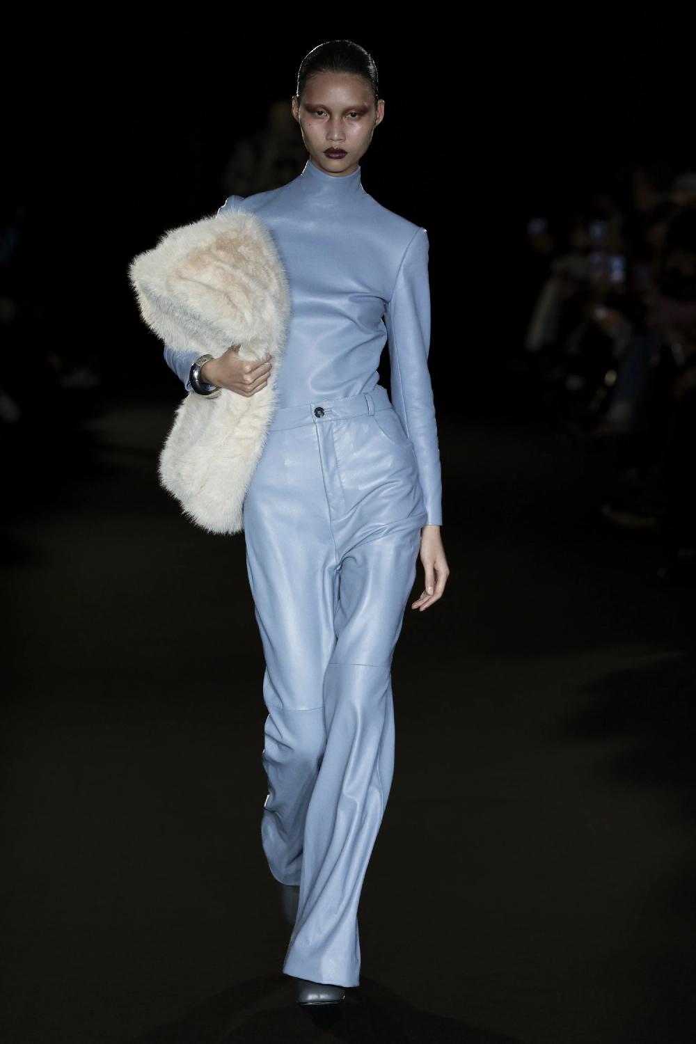 Situationist Baby Blue Leather Pants