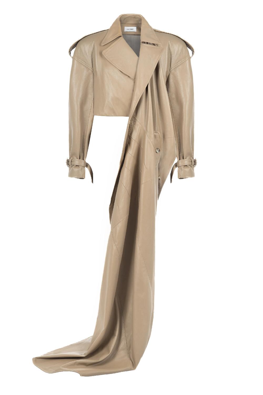 Situationist Beige 360 Leather Coat