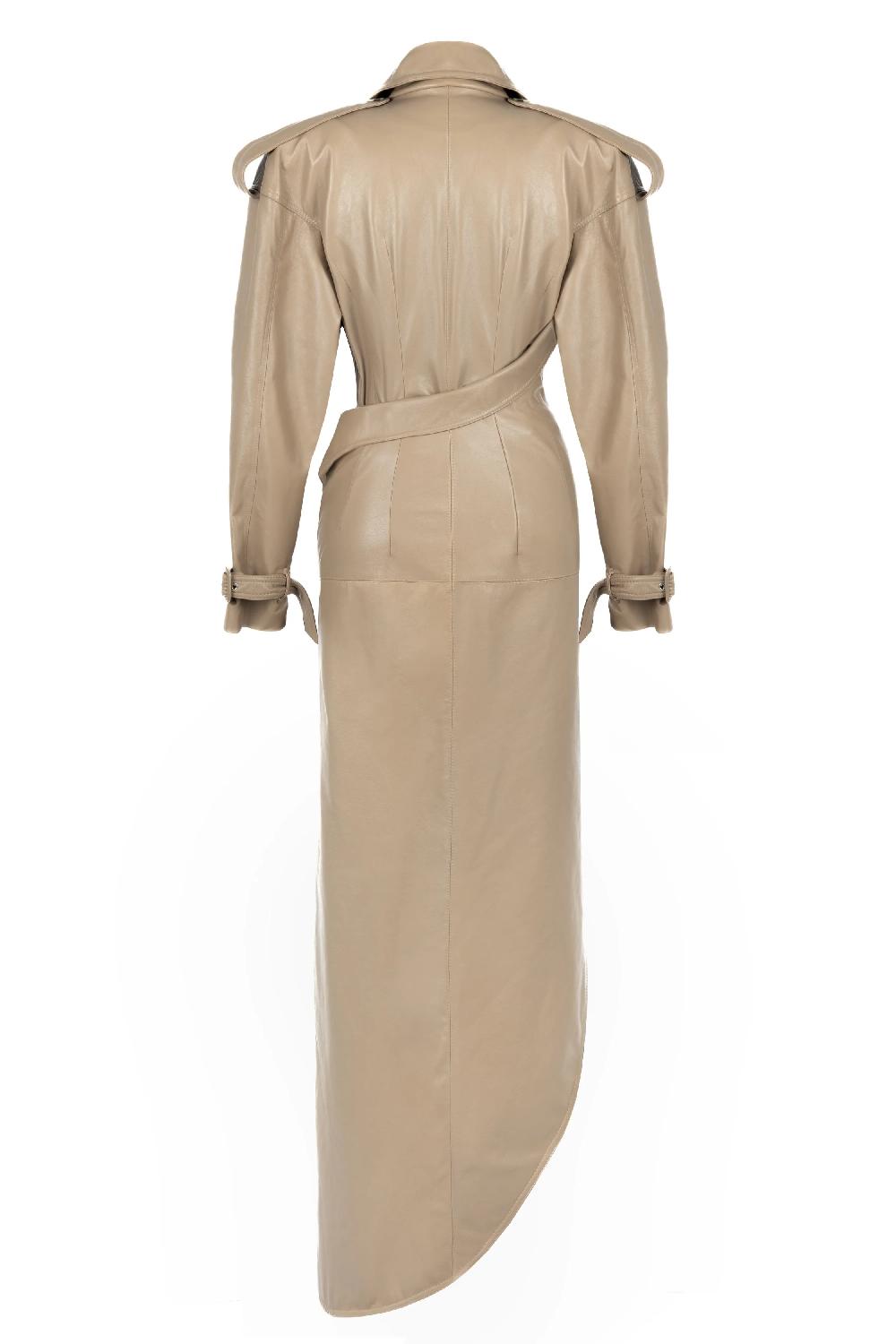 Situationist Beige 360 Leather Coat