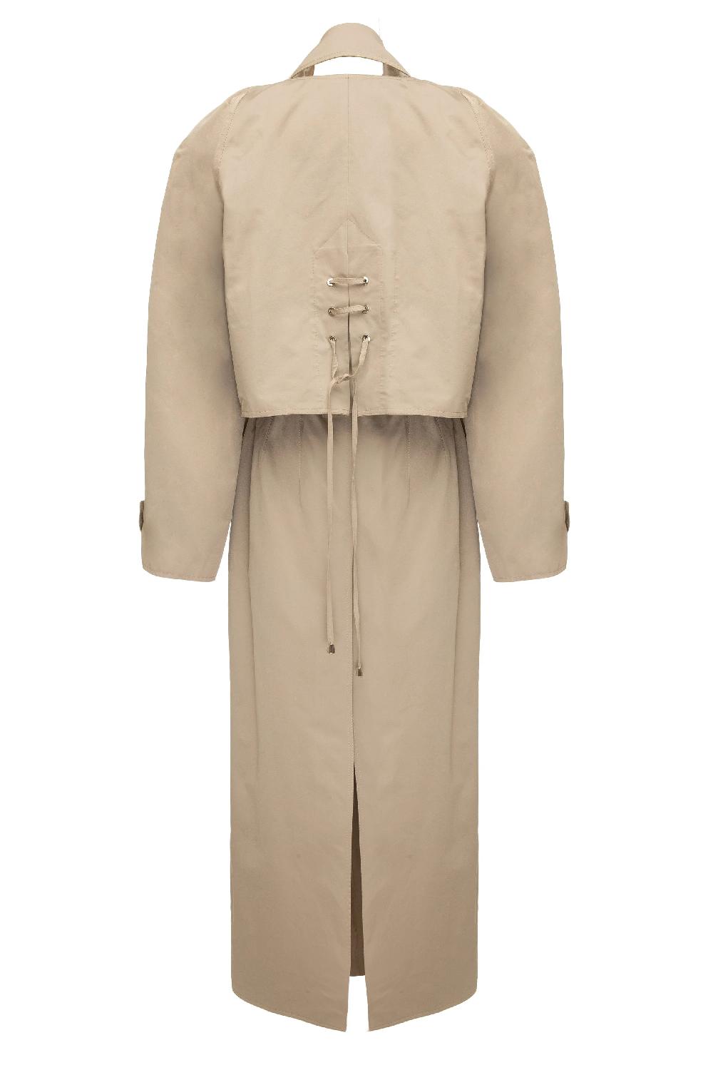 Situationist Beige Cotton Coat