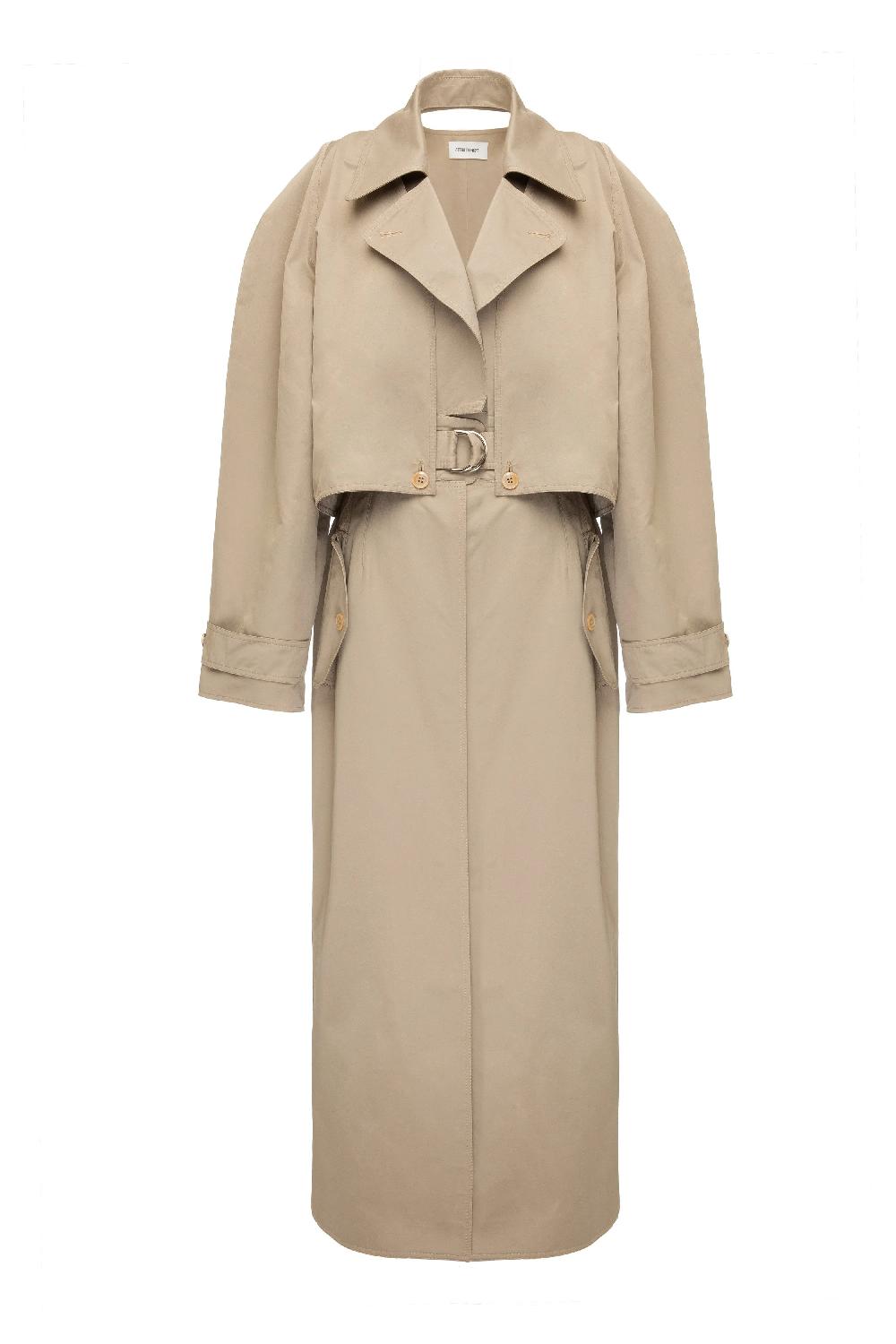 situationist Beige Cotton Coat