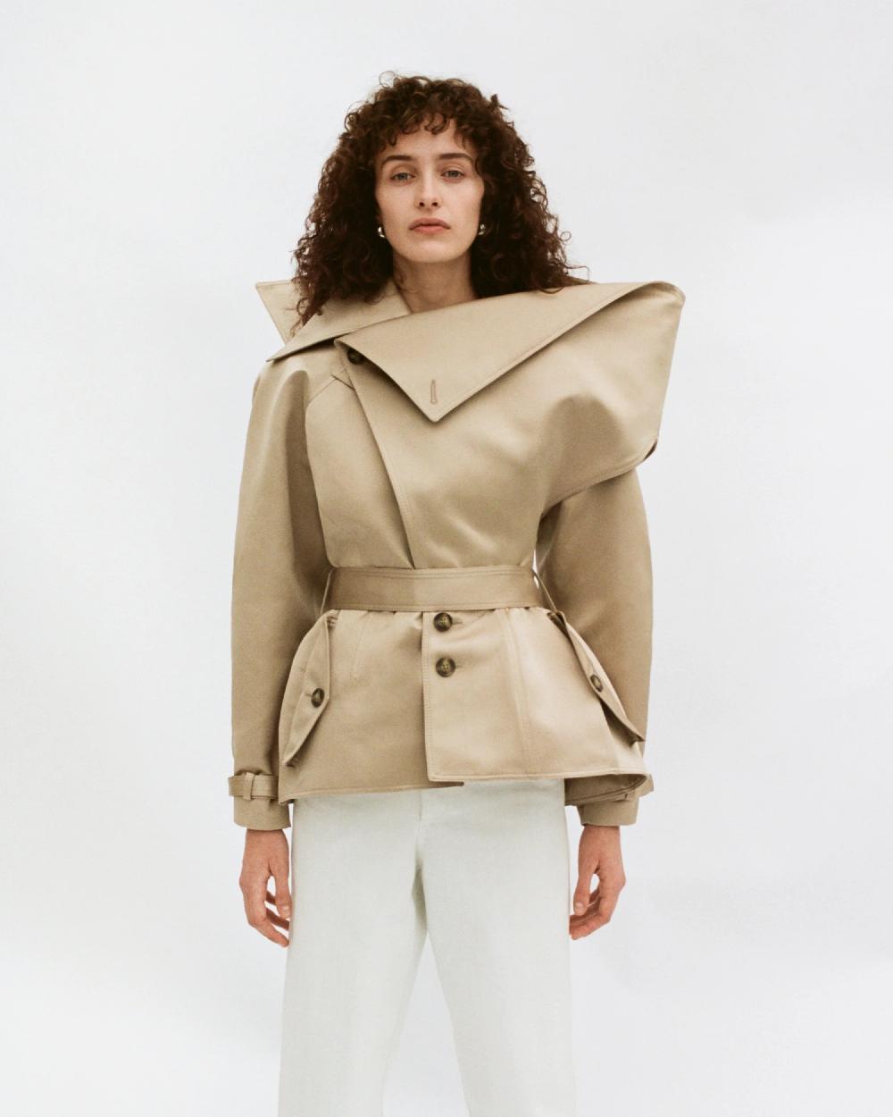 Situationist Beige Silk Coat