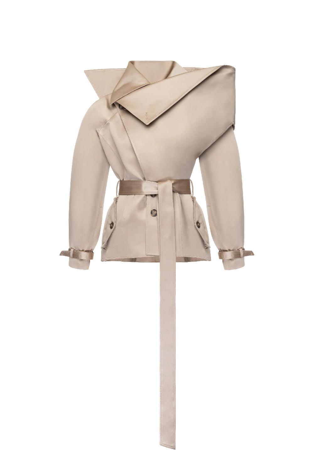 situationist Beige Silk Coat