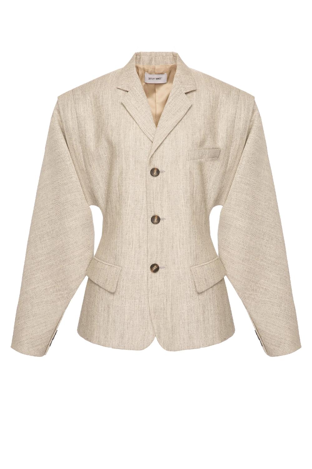 situationist Beige Wool Jacket