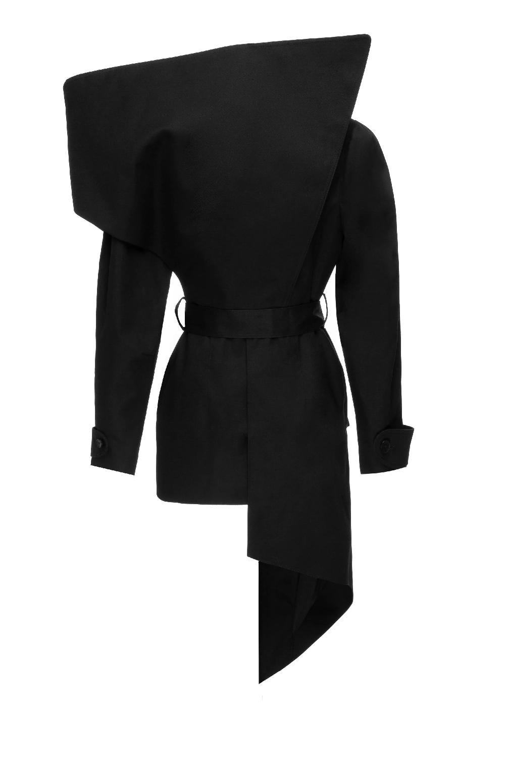 Situationist Black Cotton Coat