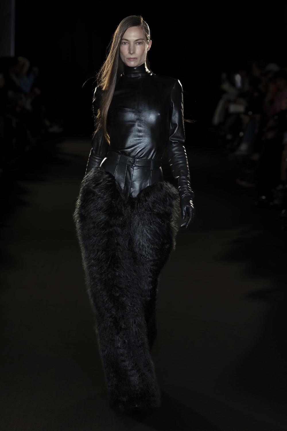 Situationist Black Faux Fur & Leather Pants