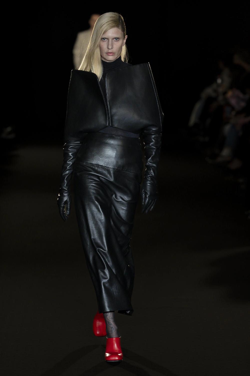 Situationist Black Leather Gloves