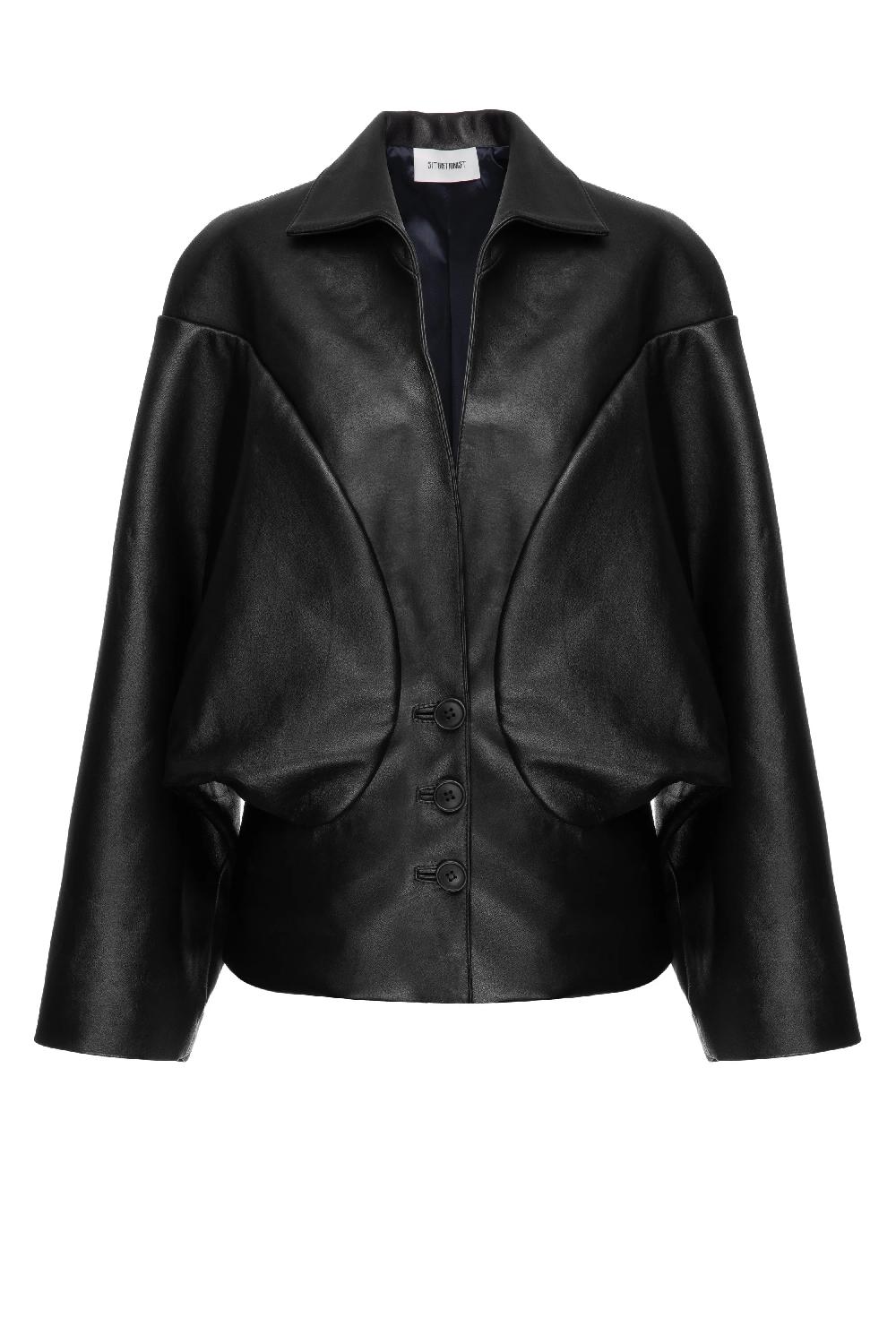 situationist Black Leather Jacket