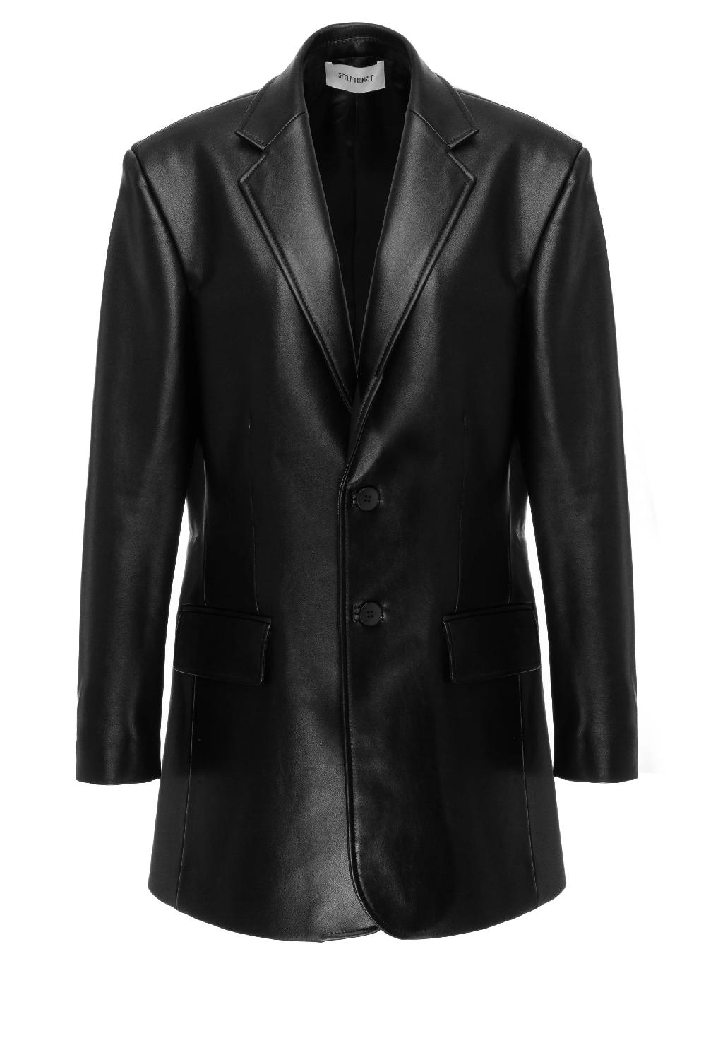 situationist Black Leather Jacket