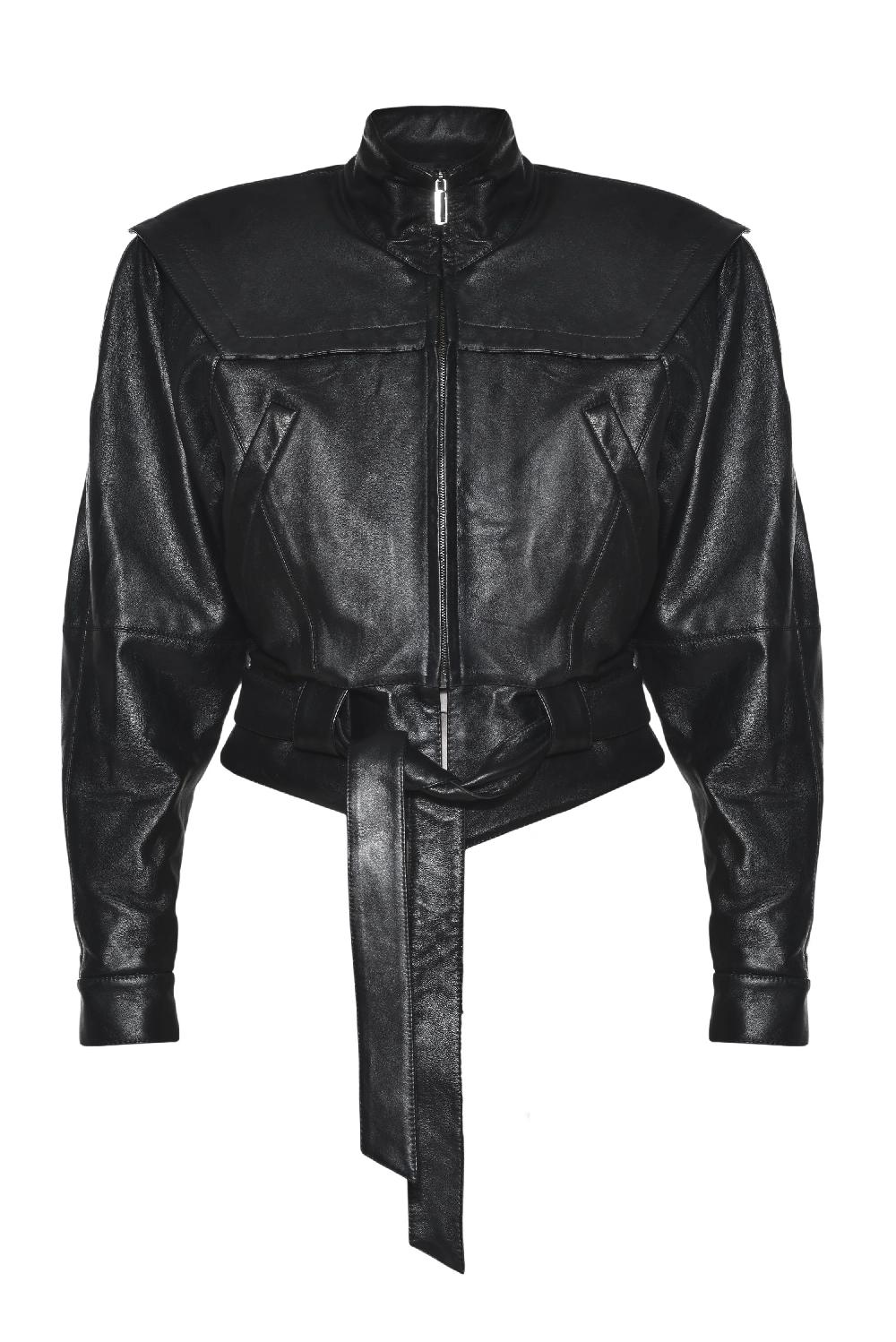 situationist Black Leather Jacket