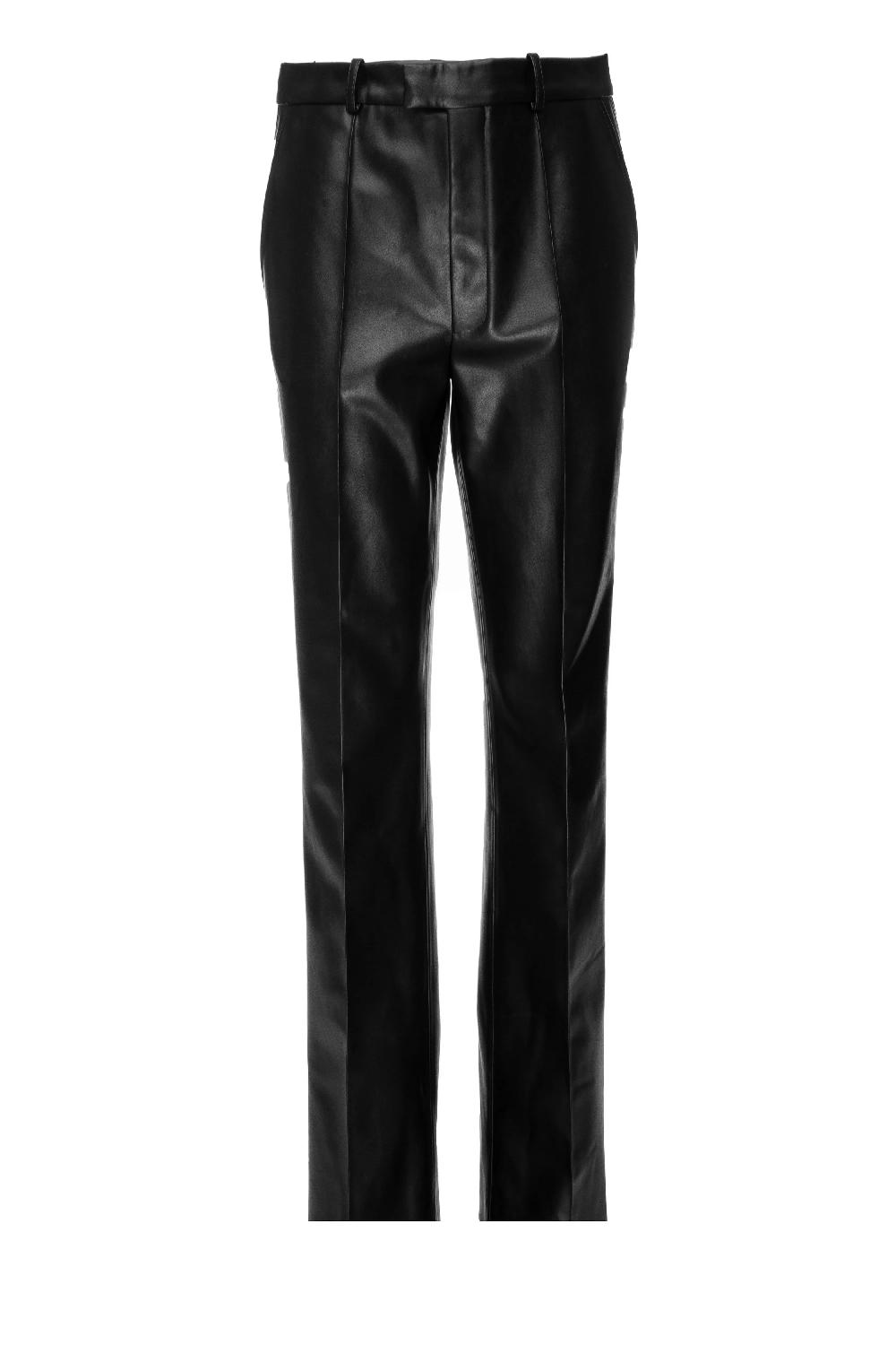 situationist Black Leather Pants