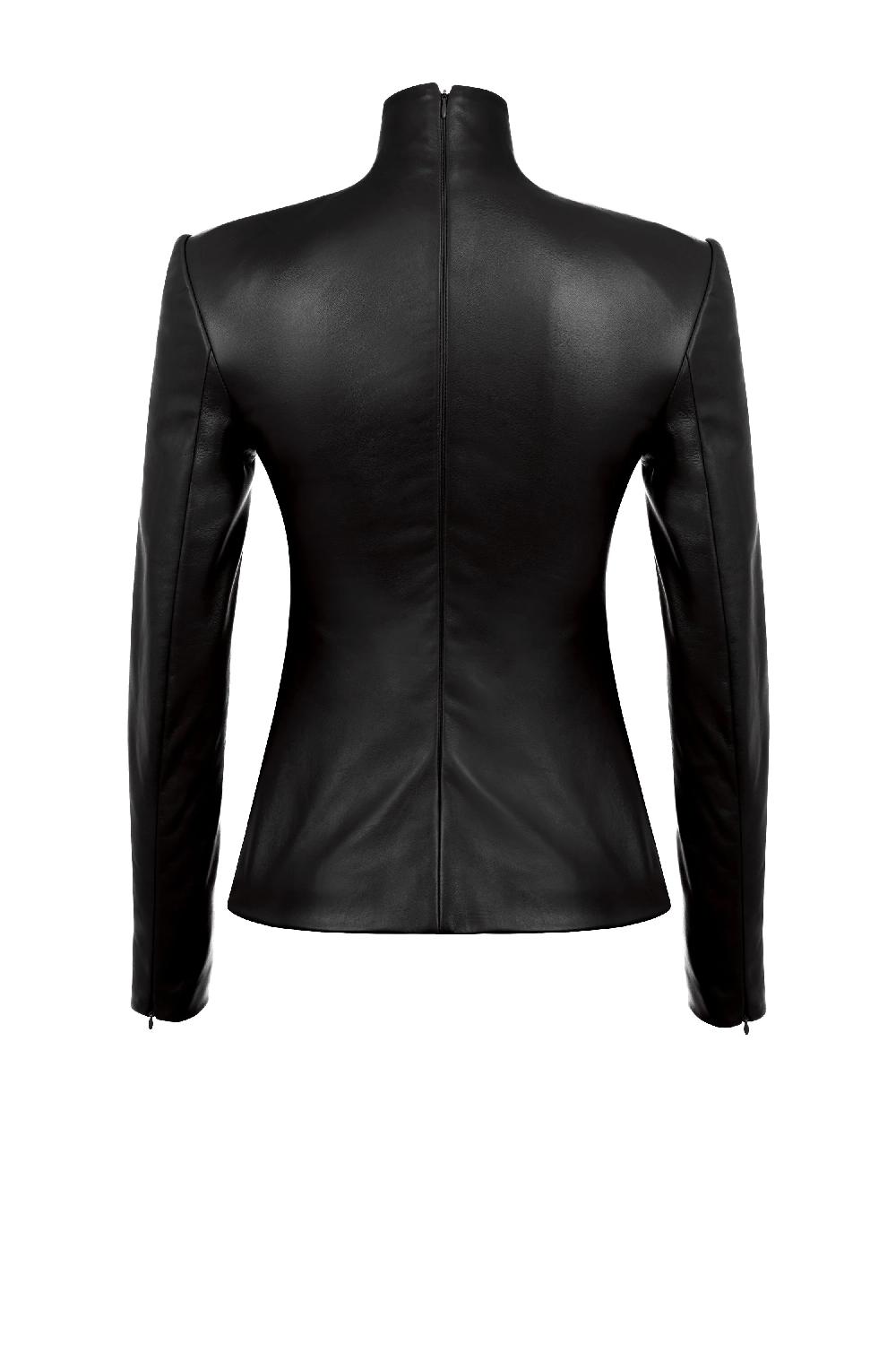 Situationist Black Molded Leather Top